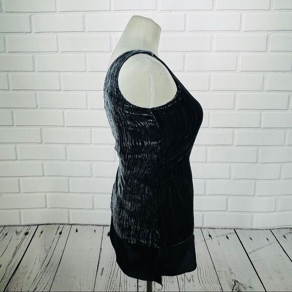 E3 By Etcetera Gray Layered Velvet Tank - Size 2 - Picture 7 of 13